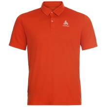 Odlo Hiking/Leisure Polo Cardada (100% Polyester, high wearing comfort) orange-red Men